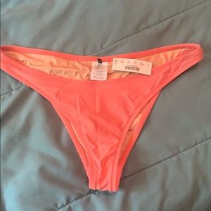 J. Crew 1989 high leg bikini bottom, coral